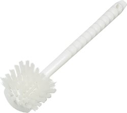 Utility Scrub Brush, 20, White, Nylon, Long Handle, ACS