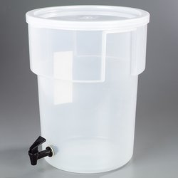 Carlisle 5 Gal. Polypropylene Beverage Dispenser with Lid and Faucet  See-Thru 220930 - The Home Depot