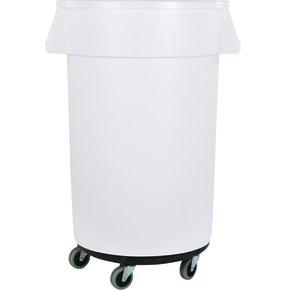 Bronco™ Round Mobile Soaking Marinating Solution (Container, Faucet Drain,  Dolly, Lid Included) 20 Gallon - White - Reliable Paper