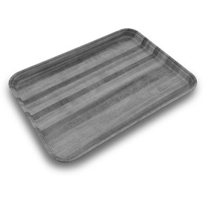 1814WFG063 - Glasteel™ Wood Grain Rectangular Tray 18" x 14" - Pecan