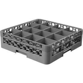RG16-1C410 - OptiClean™ 16 Compartment Glass Rack with 1 Extender 5.56" - Red-Carlisle Blue