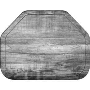 1713WFG065 - Glasteel™ Wood Grain Trapezoid Tray 18" x 14" - Light Oak
