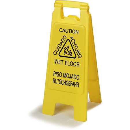 3690904 Flo Pac Economy Wet Floor Sign English Spanish German