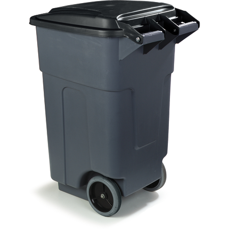 34505023 - Bronco™ Square Rolling Waste Container Trash Can with Hinged ...