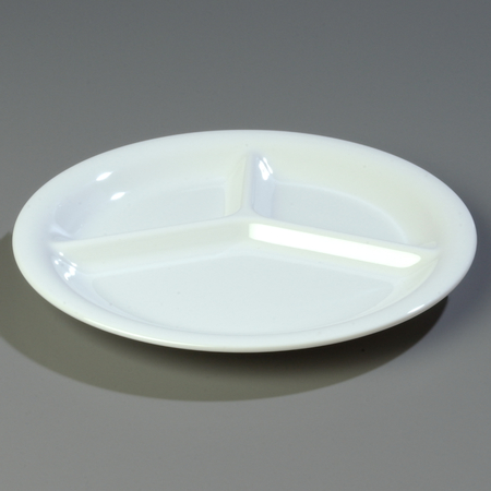 3300002 - Sierrus™ Melamine 3-Compartment Plate 10.5" - White