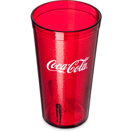 52163550D - Coca-Cola® Stackable™ SAN Plastic Tumbler 16 oz - Coke - Ruby