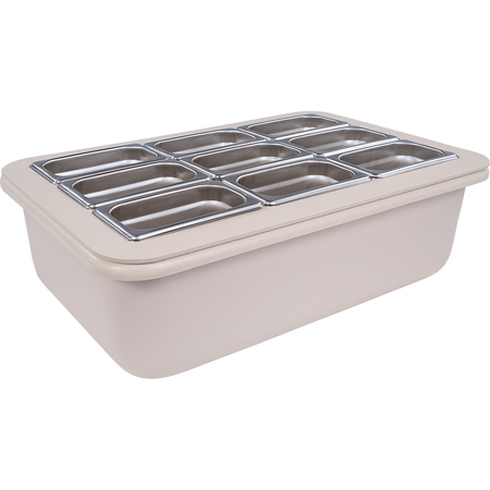 CM104902 - Coldmaster® 6" Deep Full-Size Coldpan with Organizer 24 qt - White