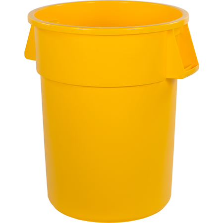 34105504 - Bronco™ Round Waste Bin Trash Container 55 Gallon - Yellow