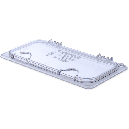 10279Z07 - StorPlus™ EZ Access Hinged Notched Universal Food Pan Lid 1/3 Size - Clear