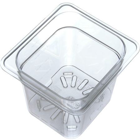 Carlisle StorPlus Drain Shelf For 1/2 Size Food Pans - Clear Polycarbonate Grate, Pack Of 6 - View #2