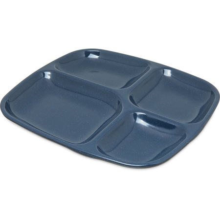 4398635 - Essential 4-Compartment Melamine Tray 10.5" x 9.5" - Café Blue