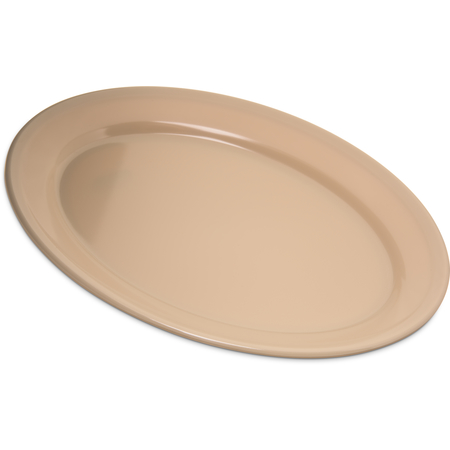 4356025 - Dallas Ware® Melamine Oval Platter Tray 12" x 8.5" - Tan