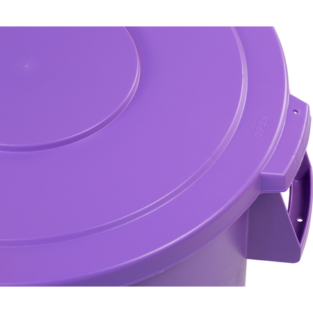 34104589 - Bronco™ Round Waste Bin Trash Container Lid 44 Gallon - Purple