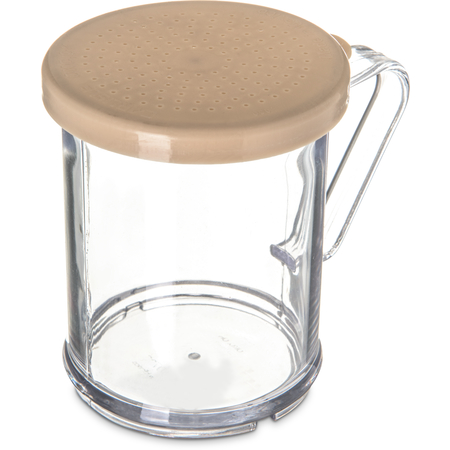 4270S06 - SAN Shaker/Dredge With Salt & Pepper Lid 1 cup / 8 oz./ Hole Dia 0.050 - Beige