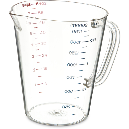 4314407 - Commercial Measuring Cup 1/2 gal - Clear | Carlisle ...