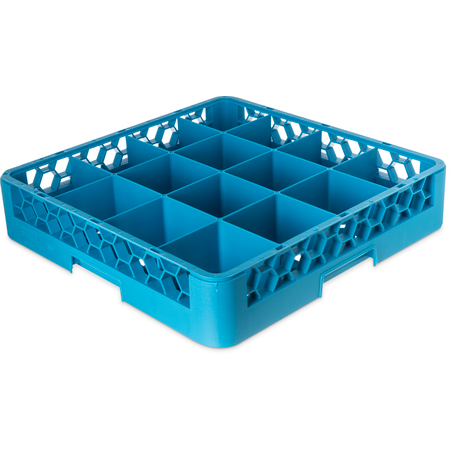 RC1614 - OptiClean™ 16-Compartment Divided Tilted Glass Rack 16 Compartment - Carlisle Blue