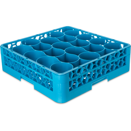 RW2014 - OptiClean™ NeWave™ Glass Rack with Integrated Extender 20 Compartment - Carlisle Blue