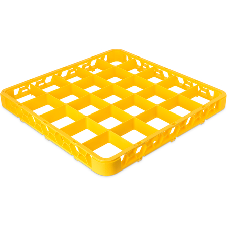 RE25C04 - OptiClean™ 25-Compartment Divided Glass Rack Extender 1.78" - Yellow