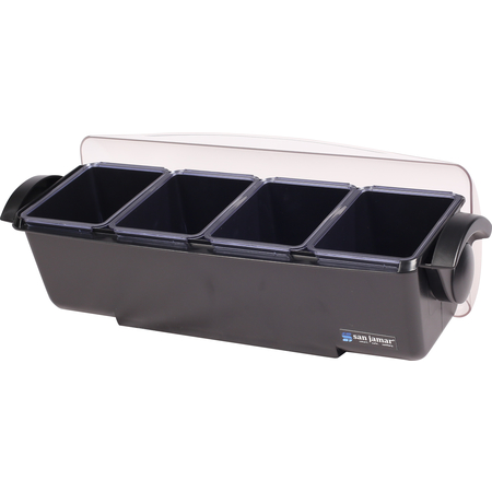 BD4004 - The Dome® Condiment Center - 12 Pint - 4 Tray  - Black