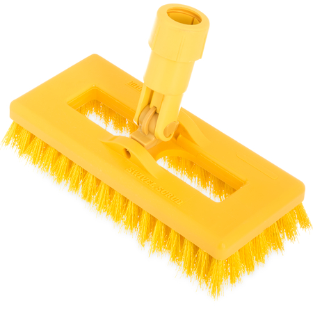 3638831EC04 - Color Code Swivel Scrub Brush 8" - Yellow