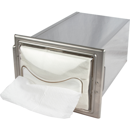 H2003CLSS12 - Classic In-Counter Napkin Dispenser, Interfold, 750 Napkin, Clear/Stainless Steel, 12" depth  - Clear