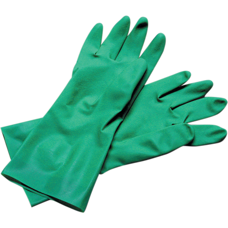 13NU-M - Flock Lined Nitirle Dishwashing Glove - Medium  - Green