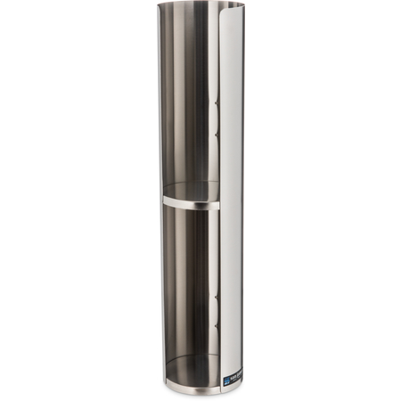 L3502 - Wall-Mount Lid Dispenser - 24-46 oz. - Double Lid  - Silver