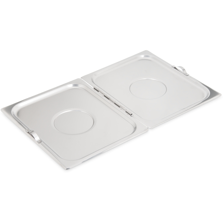 607000H - DuraPan™ Stainless Steel Steam Table Hotel Pan Center Hinged Cover Full-Size