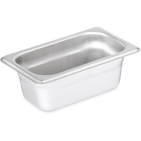 607192 - DuraPan™ Light Gauge Stainless Steel Steam Table Hotel Pan 1/9 Size, 2.5" Deep