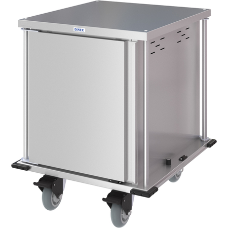 DXPTQC2T1DPT10 - Dinex® Totally Quiet Compact Meal Delivery Cart - Single Door - 2 Trays Per Slide 10 Trays (1ea) - Stainless Steel
