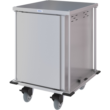 DXPTQC2T1DPT12 - Dinex® Totally Quiet Compact Meal Delivery Cart - Single Door - 2 Trays Per Slide 12 Trays (1ea) - Stainless Steel