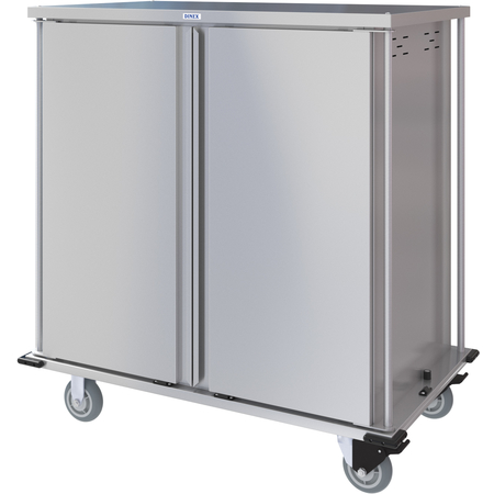 DXPTQC2T2D36 - Dinex® Totally Quiet Compact Meal Delivery Cart - Double Doors - 2 Trays Per Slide 36 Trays (1ea) - Stainless Steel