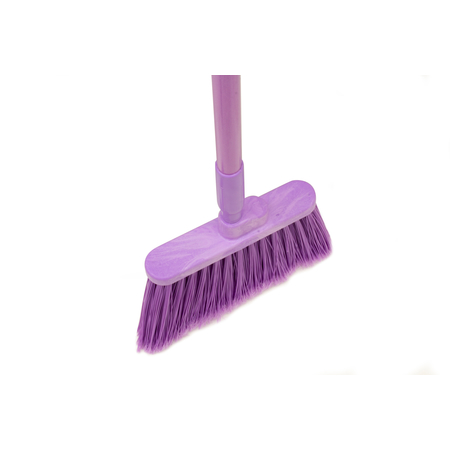 41082EC68 - Color Coded Duo-Sweep Flagged Angle Broom 56" - Purple