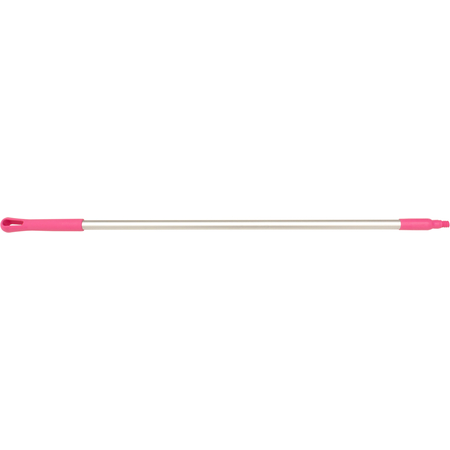 40216EC26 - Natural Aluminum Handle with Color-Coded Tip and Hang Up Cap 48" - Pink