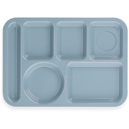 61459 - Left-Hand 6-Compartment ABS Tray 10" x 14" - Slate Blue