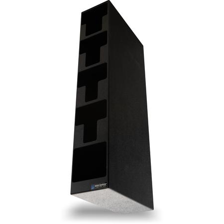 L2204 - Lid and Straw Tower 5- Slot 32.5" x 7.25" x 15" - Black  - Black