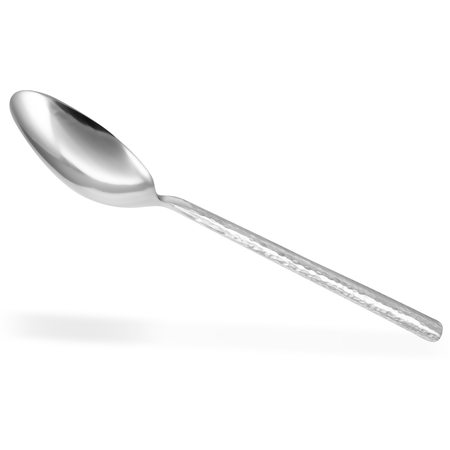 60205 - Terra™ Solid Spoon 10" - Hammered Mirror Finish - Stainless Steel