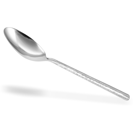 60206 - Terra™ Solid Spoon 9.5" - Hammered Mirror Finish - Stainless Steel