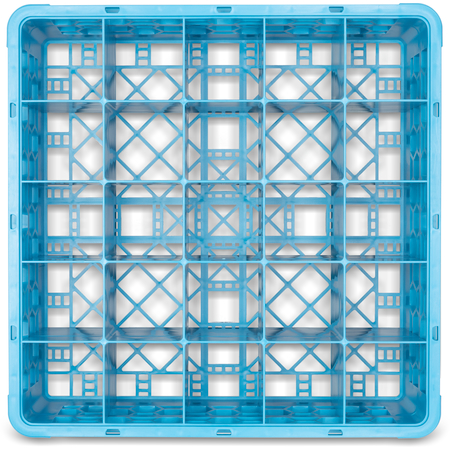 RG25-114 - OptiClean™ 25-Compartment Divided Glass Rack with 1 Extender 5.56" - Carlisle Blue