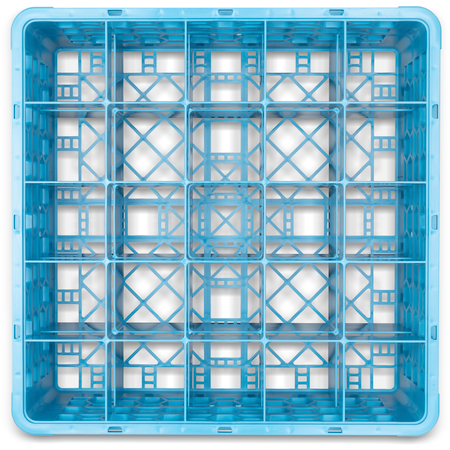 RG25-214 - OptiClean™ 25-Compartment Divided Glass Rack with 2 Extenders 7.12" - Carlisle Blue