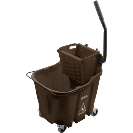 8690401 - OmniFit™ 35qt Mop Bucket Combo: Side Press Wringer 35qt - Brown