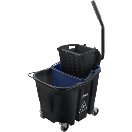 9690403 - OmniFit™ Mop Bucket Combo - Side Press Wringer & Soiled Water Insert  - Black