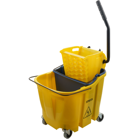 9690404 - OmniFit™ 35qt Mop Bucket Combo - Side Press Wringer & Soiled Water Insert 35qt - Yellow