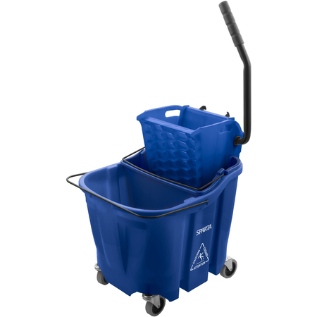 9690414 - OmniFit™ Mop Bucket Combo - Side Press Wringer & Soiled Water Insert  - Blue