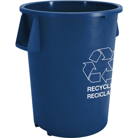 841044REC14 - Bronco™ Round RECYCLE Container 44 Gallon - Blue