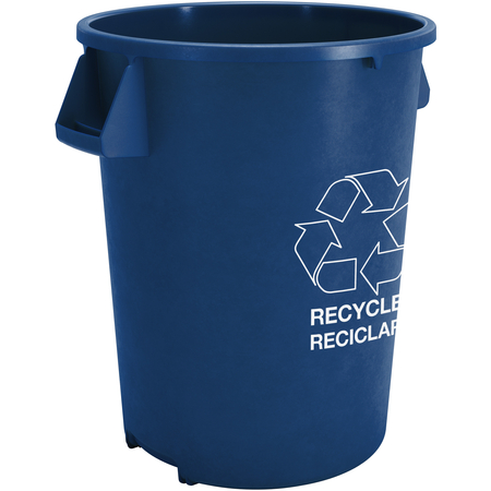 841032REC14 - Bronco™ Round RECYCLE Container 32 Gallon - Blue