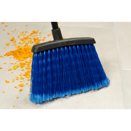 4688314 - Duo-Sweep® Flagged Warehouse Broom with Black Metal Handle 48” - Blue