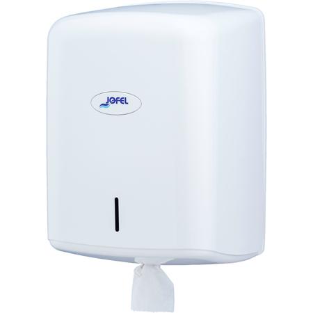 T500WH - Jofel Valor Centerpull Towel Dispenser, Plastic 8" - White