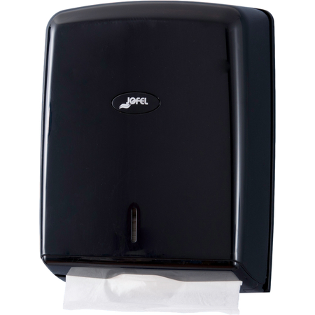 T1600BK - Jofel Valor Interfold Towel Dispenser, Plastic 600 Z-fold - Black