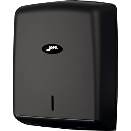 T1600MBK - Jofel Valor Interfold Towel Dispenser, Plastic, Matte 600 Z-fold - Black